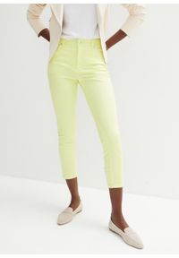 bonprix - Wygodne spodnie ze stretchem. Kolor: żółty #1