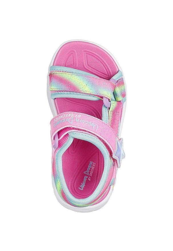 skechers - Sandały Skechers Unicorn Dreams Sanda, Dzieci. Kolor: różowy. Materiał: materiał