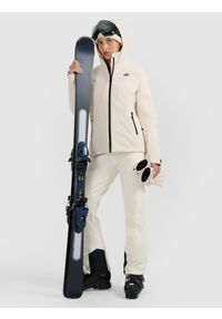 4f - 4F Kurtka narciarska membrana 5000 damska - beżowa XL. Kolor: beżowy. Materiał: materiał. Sezon: zima #2