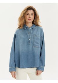 s.Oliver Koszula jeansowa 2140995 Niebieski Loose Fit. Kolor: niebieski. Materiał: bawełna #1