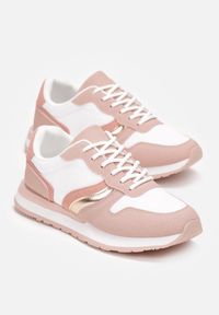 Born2be - Różowe Sneakersy przed Kostkę z Wstawkami Flexita. Wysokość cholewki: przed kostkę. Kolor: różowy