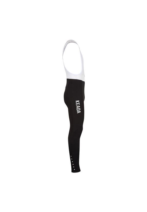 KEADA SPORTS - Damskie długie spodnie kolarskie z szelkami Essential – Czarne. Kolor: czarny. Długość: długie. Sport: kolarstwo