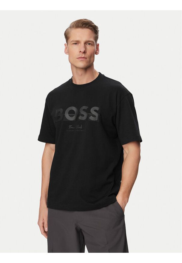 BOSS T-Shirt Ts Member Logo 50559854 Czarny Relaxed Fit. Kolor: czarny. Materiał: bawełna