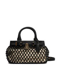 TOMMY HILFIGER - Tommy Hilfiger Torebka American Icon Mini Tote Macrame AW0AW18542 Czarny. Kolor: czarny #1