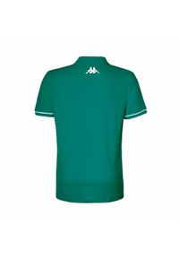 Polo Kappa Barli. Typ kołnierza: polo. Kolor: zielony, biały, wielokolorowy. Styl: sportowy, elegancki