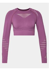 Brubeck Koszulka techniczna LC1002W Fioletowy Slim Fit. Kolor: fioletowy. Materiał: syntetyk #5
