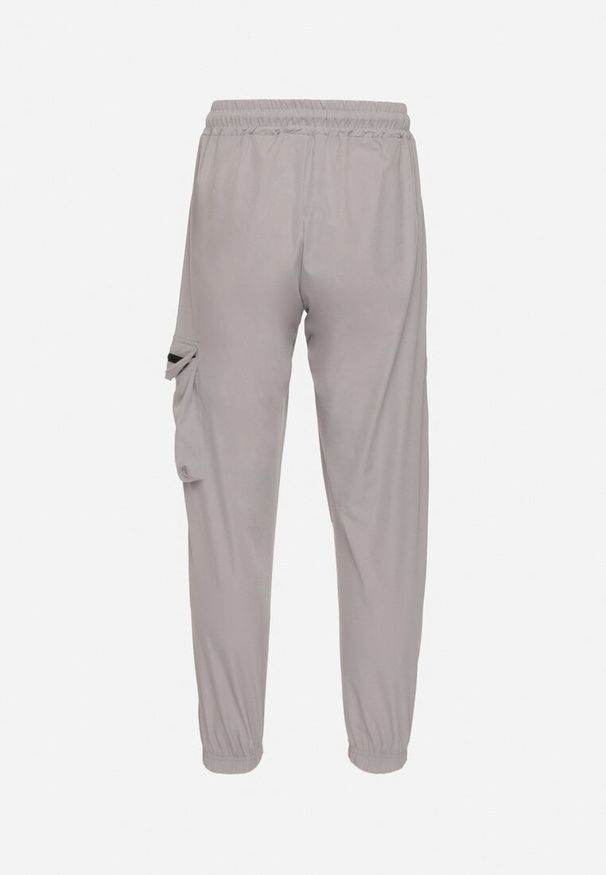 Born2be - Szare Spodnie Dresowe w Stylu Cargo z Bawełny Niniviea. Okazja: na co dzień, do domu. Kolor: szary. Materiał: dresówka, bawełna. Styl: casual
