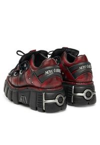 NEW ROCK Sneakersy M-120N-C67 Bordowy. Kolor: czerwony. Materiał: skóra #5