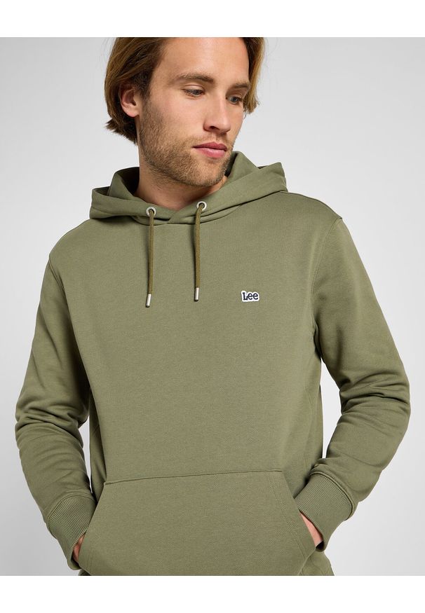 Lee - LEE MĘSKA BLUZA PLAIN HOODIE MERCANTILE GREEN 112355733 L80Y008526