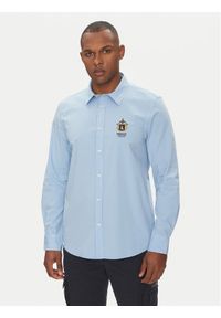 Aeronautica Militare Koszula 251CA1261CT3288 Błękitny Regular Fit. Kolor: niebieski. Materiał: bawełna