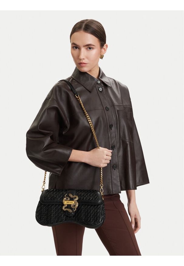 Just Cavalli Torebka 80RA4BA1 ZSD90 Czarny. Kolor: czarny. Materiał: skórzane