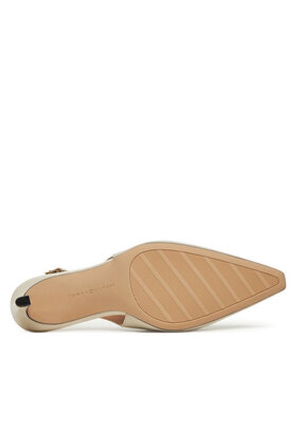 TOMMY HILFIGER - Tommy Hilfiger Szpilki Squared Toe FW0FW08636 Beżowy. Kolor: beżowy. Materiał: skóra. Obcas: na szpilce