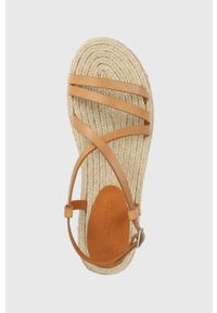 Weekend Max Mara sandały skórzane Pilard 2355210934600 damskie kolor brązowy. Zapięcie: klamry. Kolor: brązowy. Materiał: skóra #5