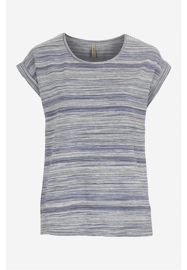 Soyaconcept - T-shirt Galina. Kolor: niebieski. Materiał: jersey