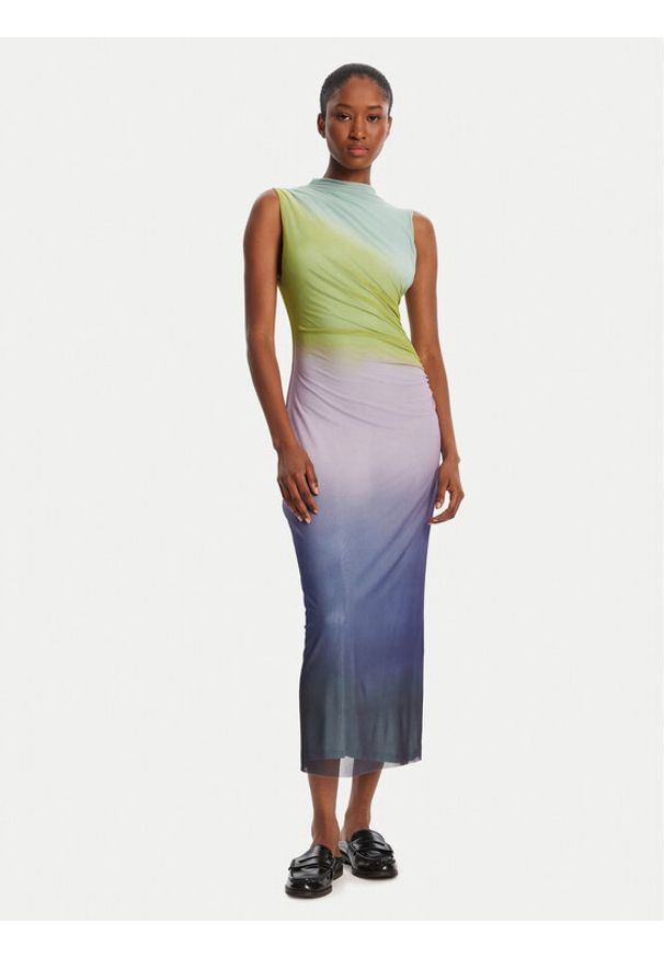 Desigual Sukienka koktajlowa Lola 25WWVK18 Kolorowy Slim Fit. Materiał: syntetyk. Wzór: kolorowy. Styl: wizytowy