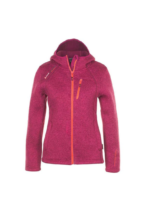 PEAK MOUNTAIN - Kurtka polarowa damska Peak Mountain Alaine. Kolor: różowy. Materiał: polar. Sport: turystyka piesza