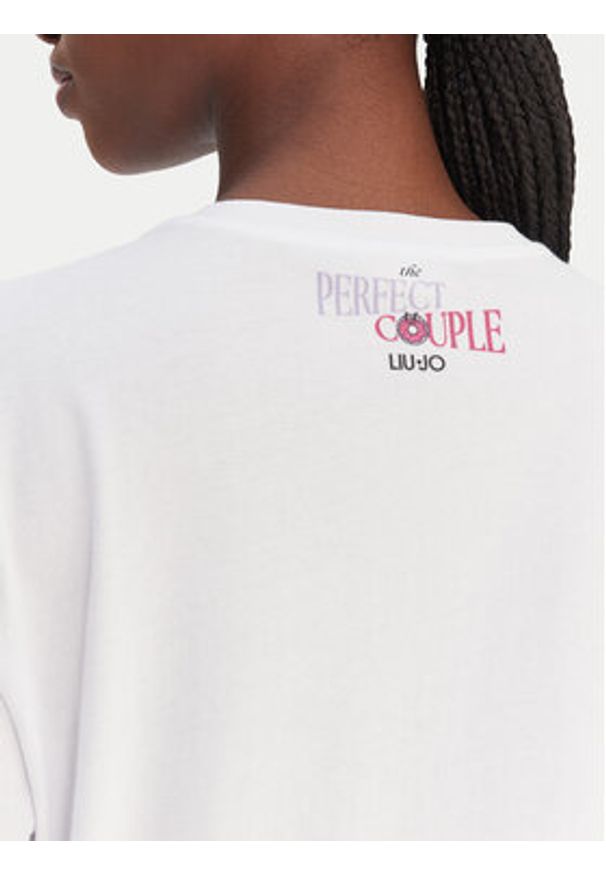 Liu Jo T-Shirt WA6163 JS904 Biały Relaxed Fit. Kolor: biały. Materiał: bawełna