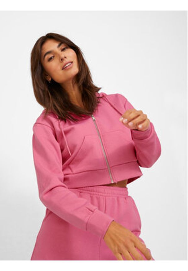 JJXX Bluza Abbie 12219609 Różowy Regular Fit. Kolor: różowy. Materiał: bawełna