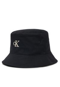 Calvin Klein Jeans Kapelusz Embroidered Monogram Bucket Hat LV04K5020G Czarny. Kolor: czarny. Materiał: bawełna, materiał