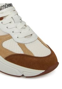 Love Moschino - LOVE MOSCHINO Sneakersy JA15246G0NIQF10B Beżowy. Kolor: beżowy. Materiał: zamsz, skóra #5