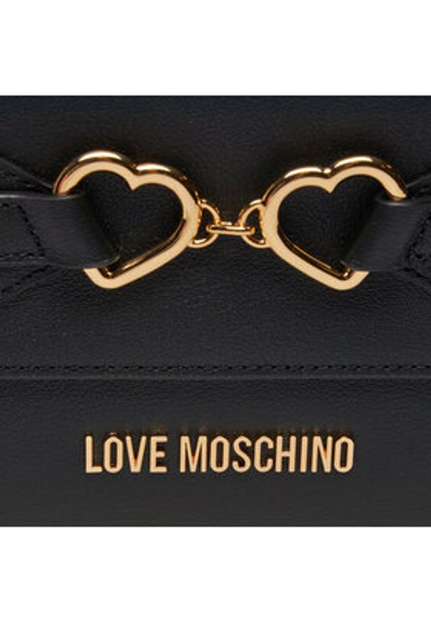 Love Moschino - LOVE MOSCHINO Torebka JC4349PP0IK1100A Czarny. Kolor: czarny. Materiał: skórzane