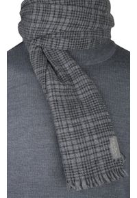 Szalik z Kaszmiru, Szary w Kratkę, Delikatny, Miękki, Ciepły, Męski -V. Fraas. Kolor: szary. Materiał: kaszmir. Wzór: kratka. Sezon: lato. Styl: elegancki #3