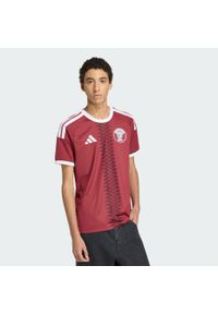 Adidas - Koszulka podstawowa Qatar 26. Kolor: czerwony. Technologia: ClimaCool (Adidas). Sport: piłka nożna #1