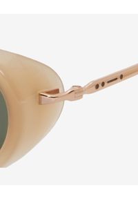 SELF PORTRAIT - Beżowe okulary przeciwsłoneczne. Kolor: beżowy. Materiał: materiał #6