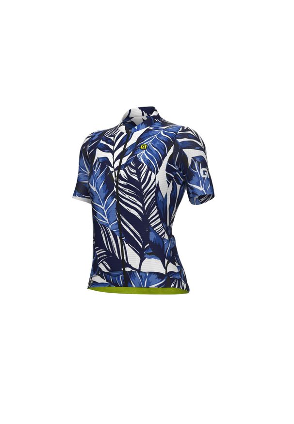 ALÉ CYCLING - Koszulka rowerowa damska Alé Cycling PR-S Leaf. Kolor: biały, wielokolorowy, niebieski