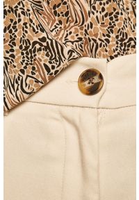 Pepe Jeans - Spodnie. Kolor: kremowy. Materiał: materiał, wiskoza, elastan, tkanina, poliester. Wzór: gładki #4