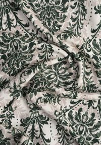 Born2be - Zielono-Beżowa Bawełniana Sukienka w Stylu Boho na Ramiączkach z Falbanką Zaelle. Okazja: na co dzień, na imprezę. Typ kołnierza: dekolt w serek. Kolor: zielony. Materiał: bawełna. Długość rękawa: na ramiączkach. Sezon: lato. Styl: boho #2