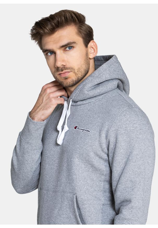 Bluza męska Champion Organic Cotton Blend Script Logo (216475-EM525). Kolor: szary. Materiał: materiał. Styl: elegancki, sportowy
