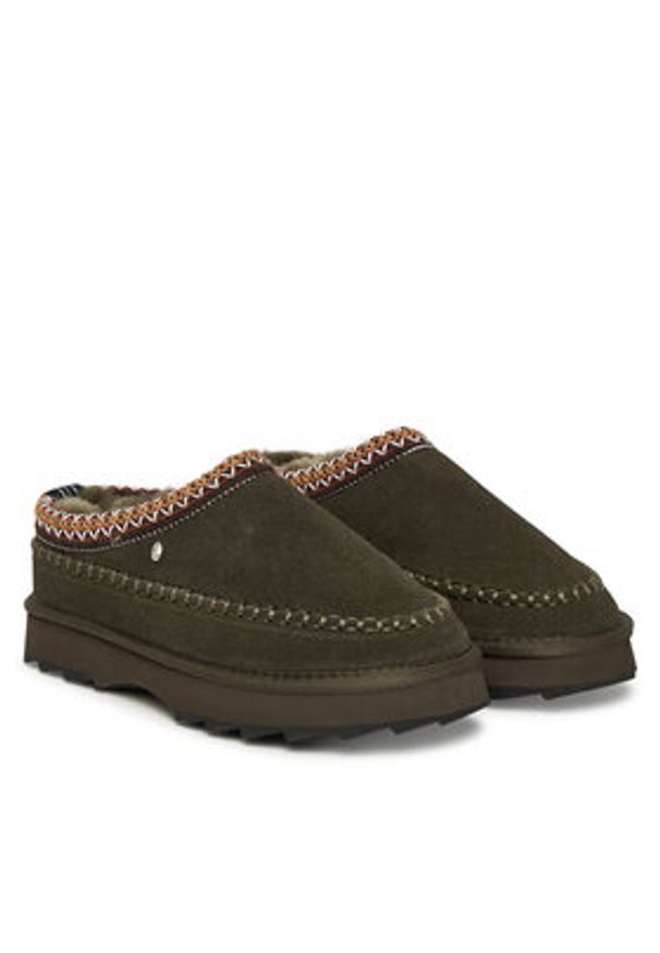 EMU Australia Śniegowce Sharky Adventure Scuff W13239 Khaki. Kolor: brązowy. Materiał: skóra