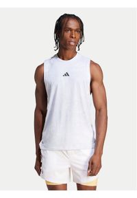 Adidas - adidas Koszulka techniczna Power Workout IS3843 Biały Regular Fit. Kolor: biały. Materiał: syntetyk