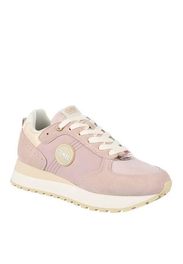 Buty do chodzenia damskie Colmar Travis Authentic High Out. Kolor: różowy. Materiał: tkanina, nylon, materiał, syntetyk, guma, zamsz. Szerokość cholewki: normalna. Sport: turystyka piesza