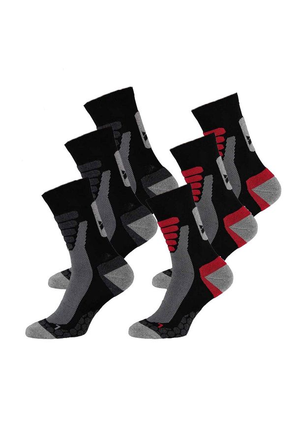 XTREME SOCKSWEAR - Skarpety turystyczne Xtreme 6-pack Multi Czarny. Kolor: czarny. Sport: turystyka piesza