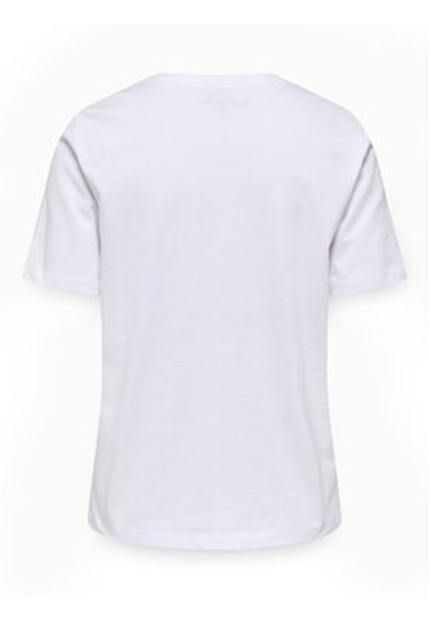 only - ONLY T-Shirt Freja 15367970 Biały Regular Fit. Kolor: biały. Materiał: bawełna