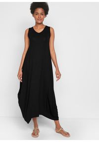 bonprix - Sukienka z dżerseju, bardzo szeroka. Kolor: czarny. Materiał: jersey. Długość: maxi #1