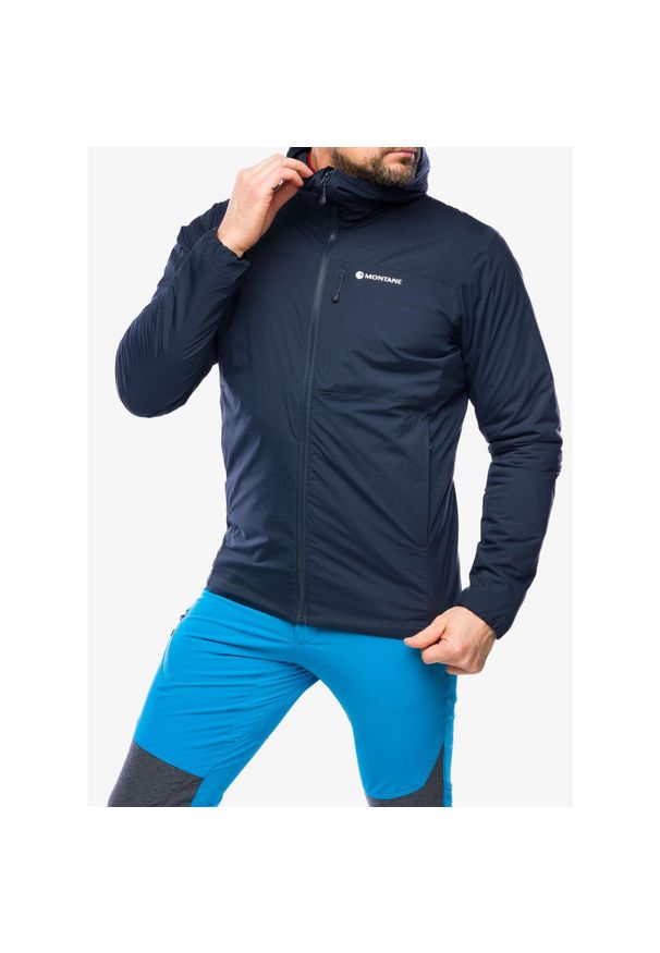 Kurtka ocieplana męska Montane Fireball Hoodie. Kolor: niebieski. Sport: turystyka piesza
