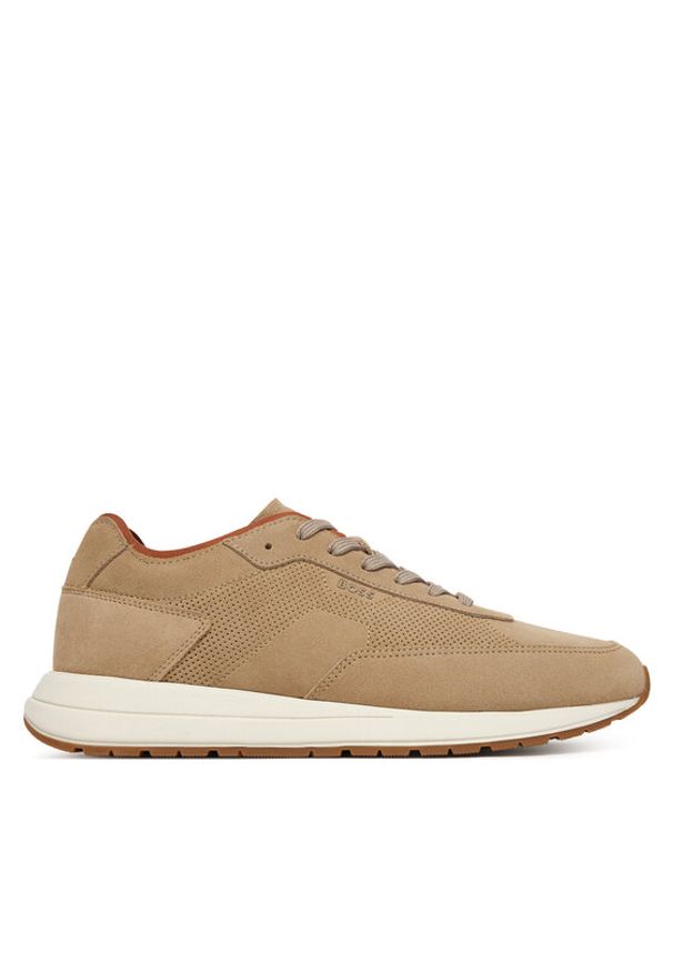 BOSS Sneakersy Vinston Runn 50563960 Beżowy. Kolor: beżowy. Materiał: skóra, zamsz
