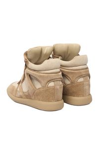 Badura Sneakersy EO-IVI-LT1885-2N Beżowy. Kolor: beżowy. Materiał: zamsz, skóra
