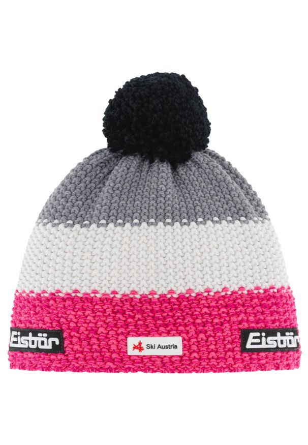 Eisbar - Czapka dla dorosłych Star Pompon MU SKA. Kolor: różowy. Materiał: wełna, poliester. Styl: sportowy