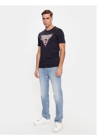 Guess T-Shirt M4RI06 I3Z14 Granatowy Regular Fit. Kolor: niebieski. Materiał: bawełna