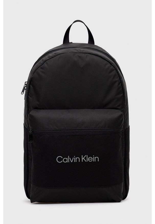 Calvin Klein Performance plecak kolor czarny duży gładki. Kolor: czarny. Wzór: gładki