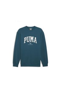 Puma - Męska bluza PUMA SQUAD PUMA Cold Green. Kolor: zielony. Materiał: guma, zamsz. Wzór: aplikacja