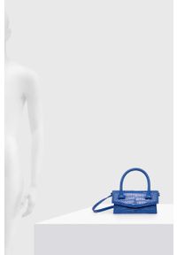 Patrizia Pepe torebka skórzana kolor niebieski. Kolor: niebieski. Materiał: skórzane #2