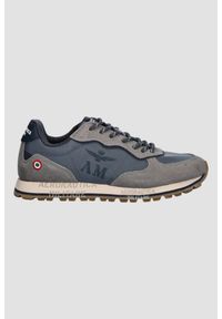 Aeronautica Militare - AERONAUTICA MILITARE Szaro-niebieskie sneakersy męskie ze skórą zamszową, Rozmiar 44. Okazja: na co dzień. Kolor: niebieski. Materiał: skóra, zamsz #2