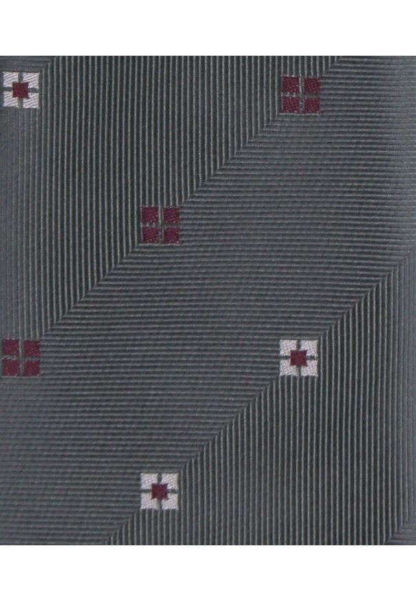 Męski Krawat - Szary w Groszki - Alties. Kolor: szary. Materiał: tkanina. Wzór: grochy. Styl: elegancki, wizytowy