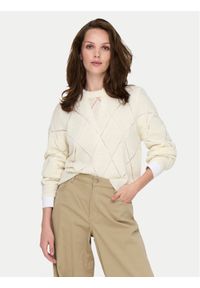 only - ONLY Sweter Geena 15339575 Écru Relaxed Fit. Materiał: syntetyk #1