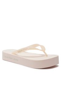 Calvin Klein Jeans Japonki Beach Sandal Flatform Logo YW0YW01092 Różowy. Kolor: różowy #6